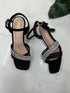 Women Luxury Rhinestone Decor Open Toe Buckle Straps